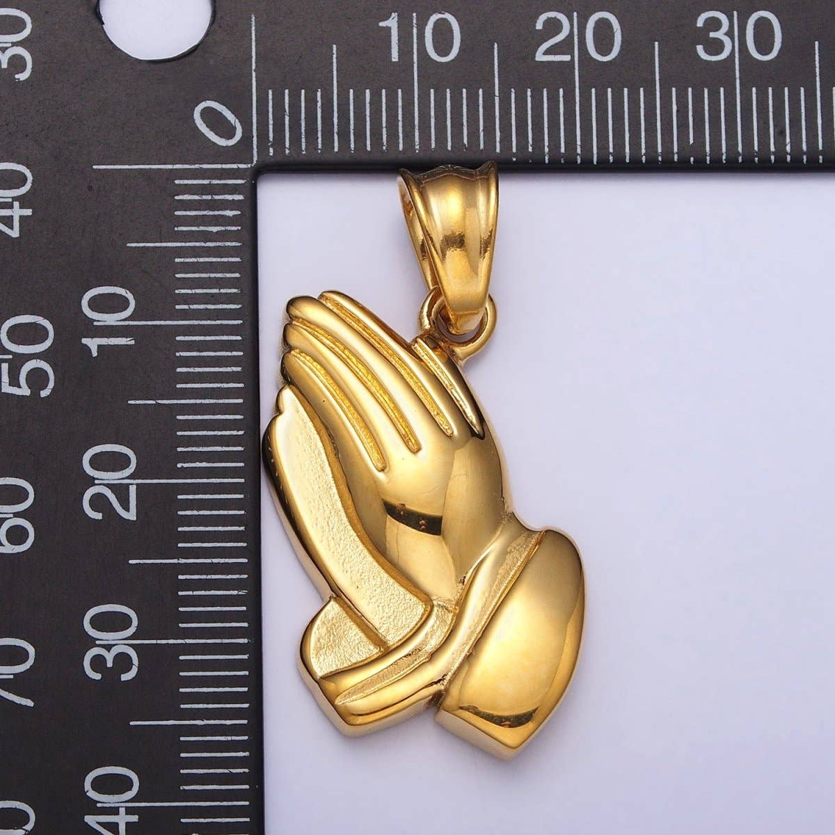 Stainless Steel Religious Prayer Hands Pendant
