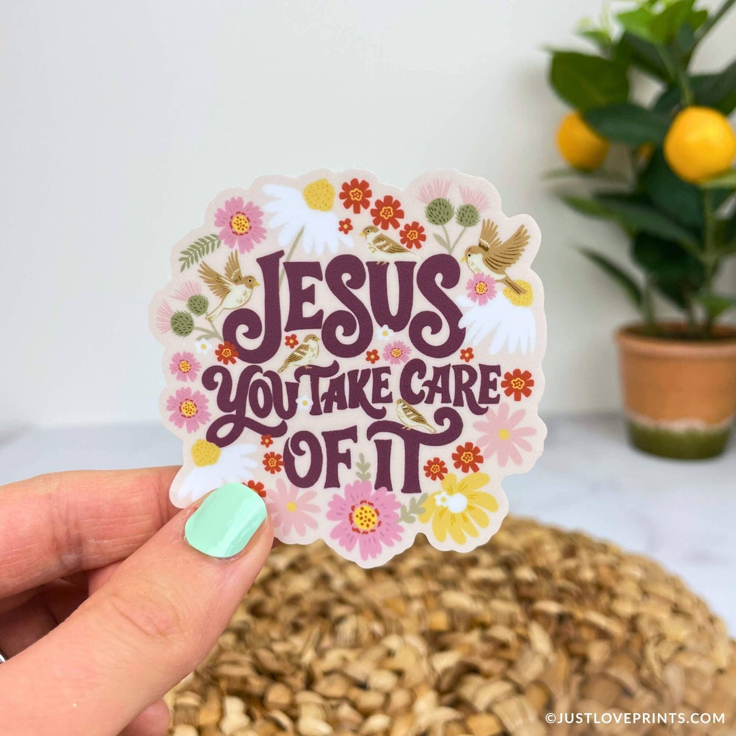Jesus, You Take Care of It Vinyl Sticker