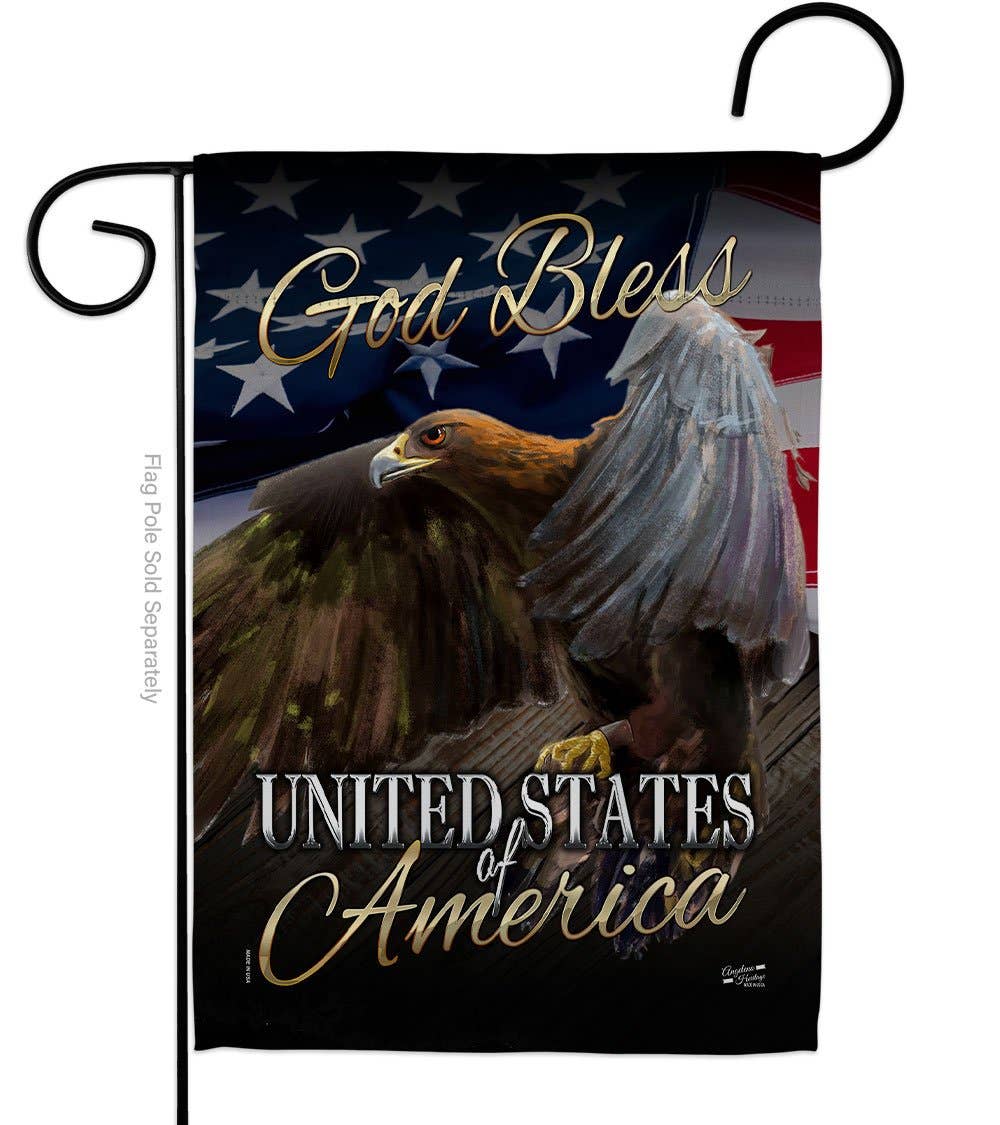 American Eagle Americana Star and Stripes Bird Decor Flag