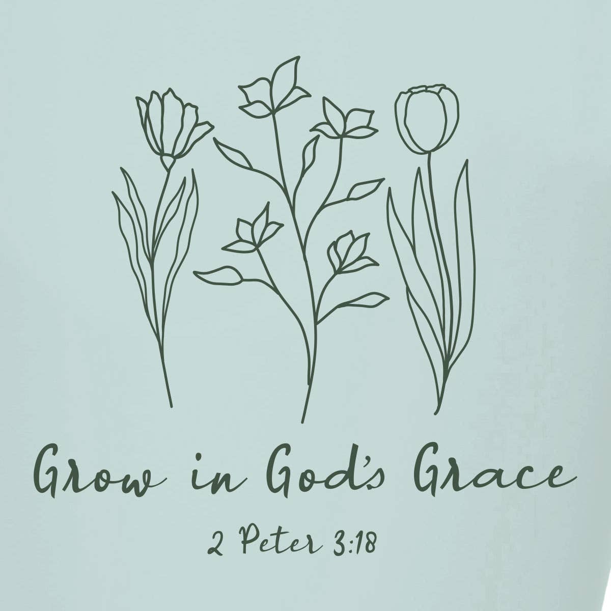 Kerusso 15 oz Stainless Steel Mug With Handle Grow In Grace