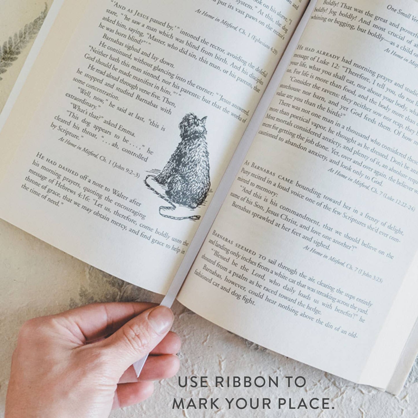 Bright Floral Faith Magnetic Ribbon Bookmark