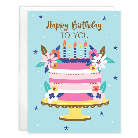 GC-Birthday Card Flower Cake
