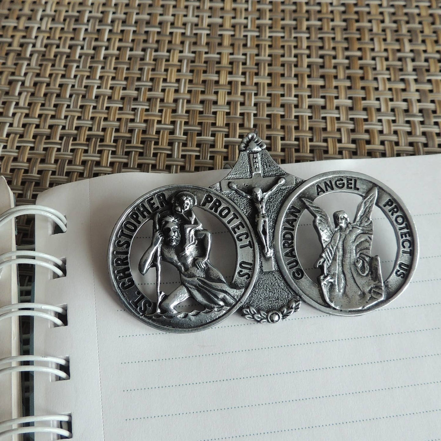 St Christopher  & Angel Visor Clip