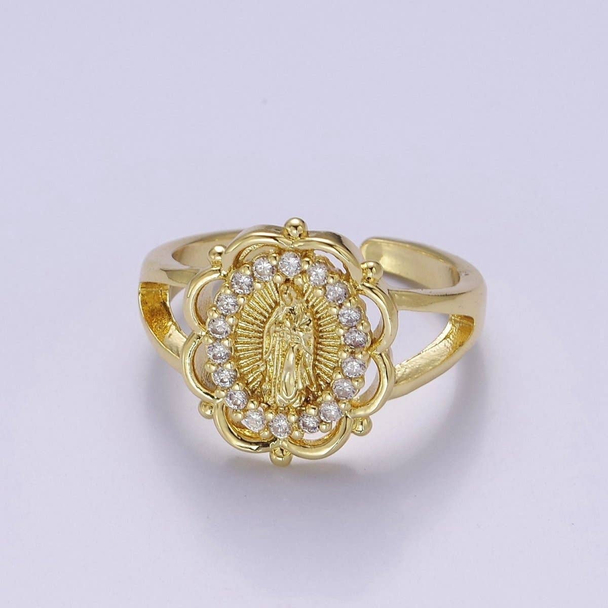 Our Lady of Guadalupe Gold Ring