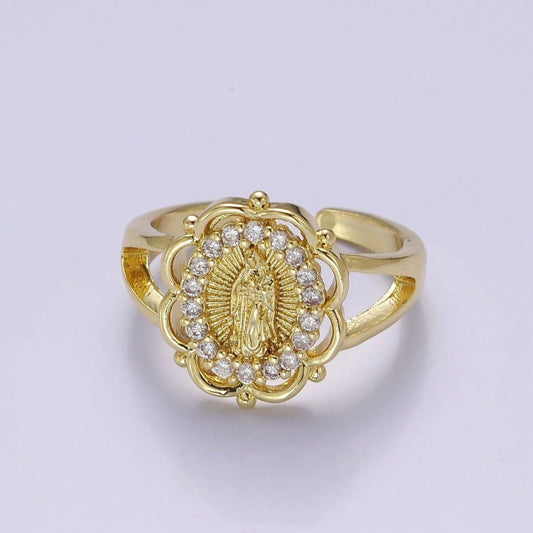Our Lady of Guadalupe Gold Ring