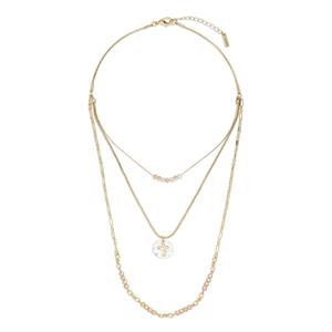 Beaded Prayer Champagne Necklace - 24in