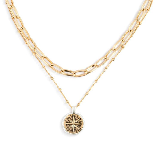 Protect & Guide Gold Necklace - 18in