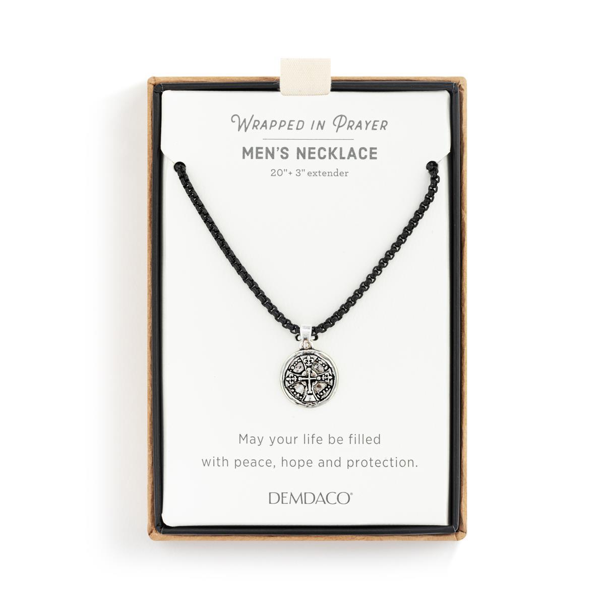 Men's Compass Black Necklace