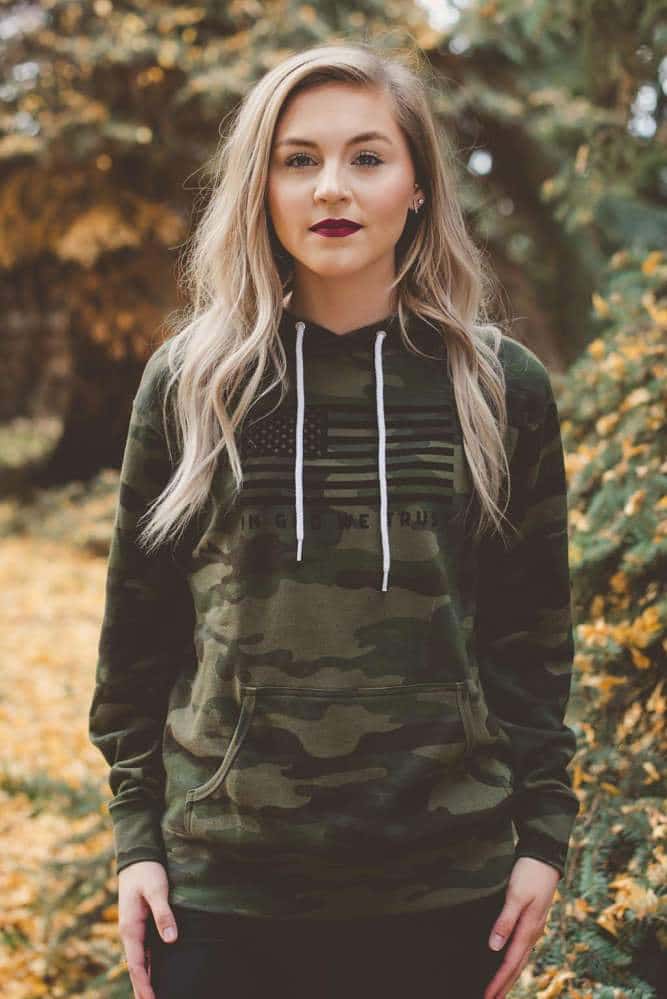 In God We Trust Camo Graphic Hoodie