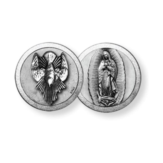 Holy Spirit and Our Lady of Guadalupe Pocket Token