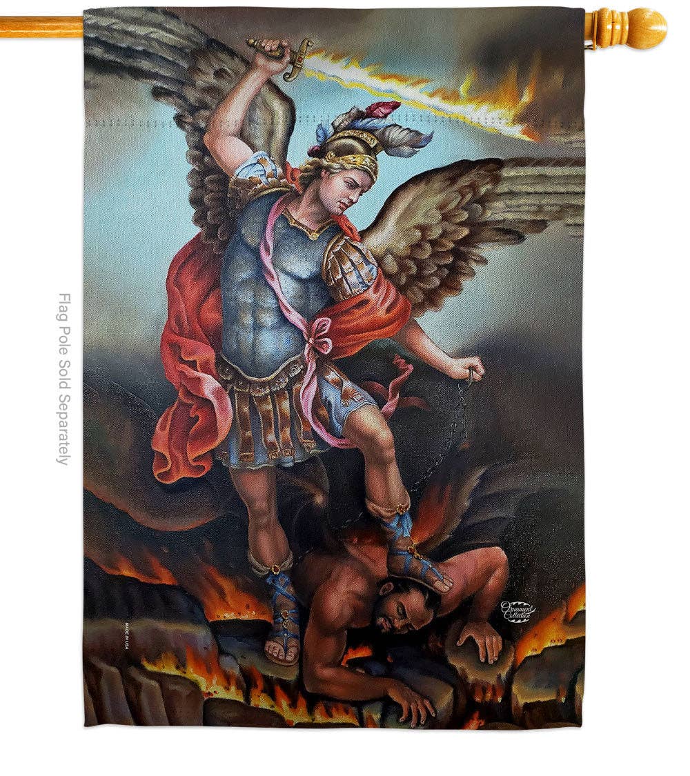 Flag St. Michael Vanquishing Satan Faith Garden House