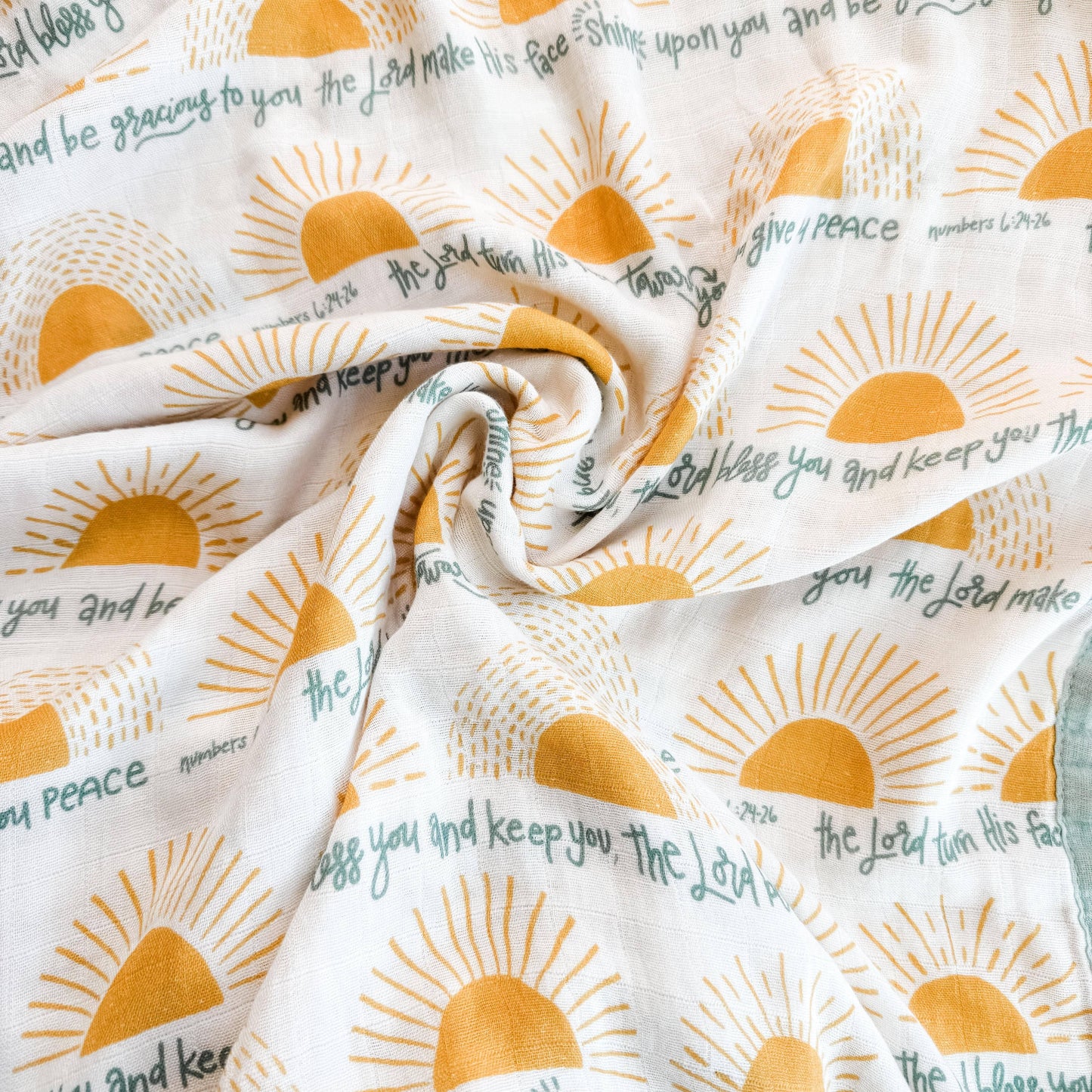 The Blessing Luxury Double Sided Muslin Catholic Blanket