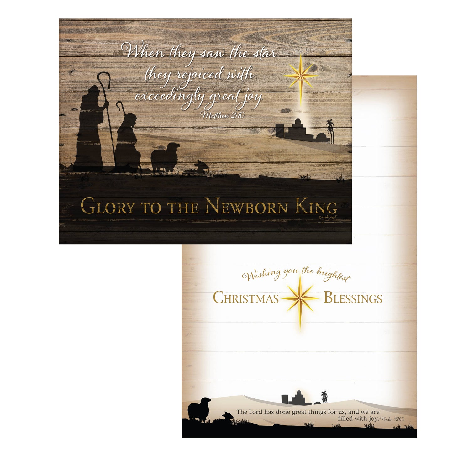 Boxed Christmas Cards: Vintage Wood Wise Men