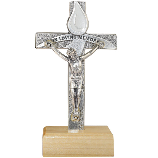 3.5" IN LOVING MEMORY STAND CRUCIFIX