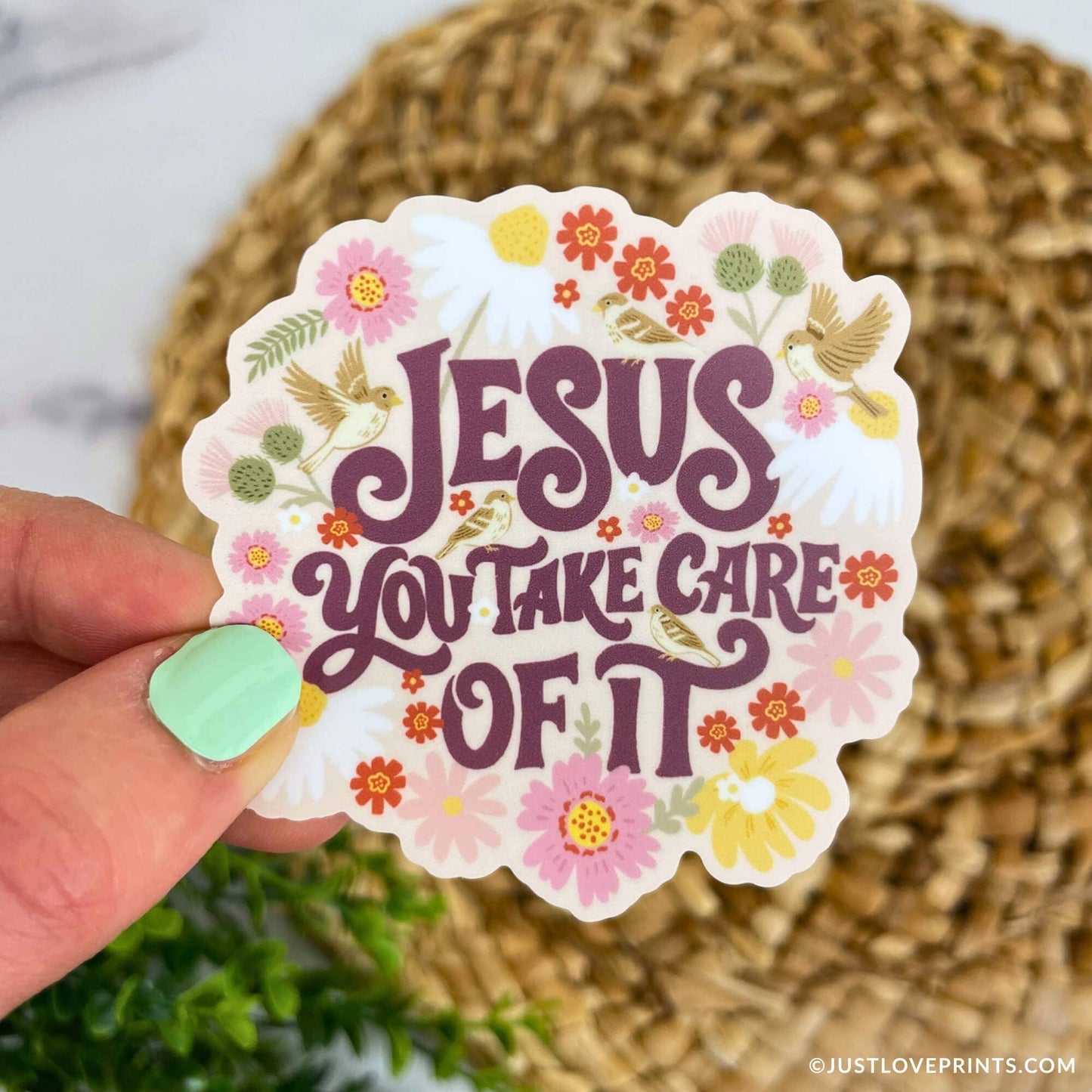 Jesus, You Take Care of It Vinyl Sticker