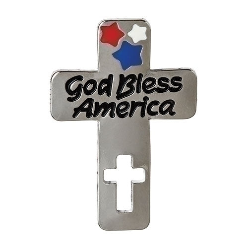 2.5"H GOD BLESS AMERICA VISOR CLIP