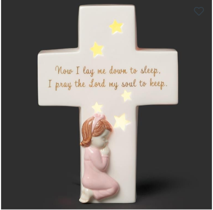 Tabletop Nigh Light - girl praying 6.5"h