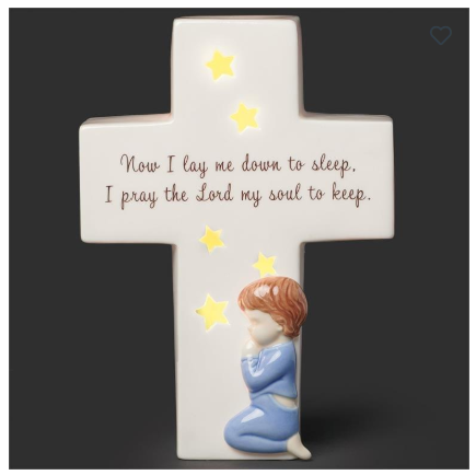 Tabletop Nigh Light - boy praying 6.5"h