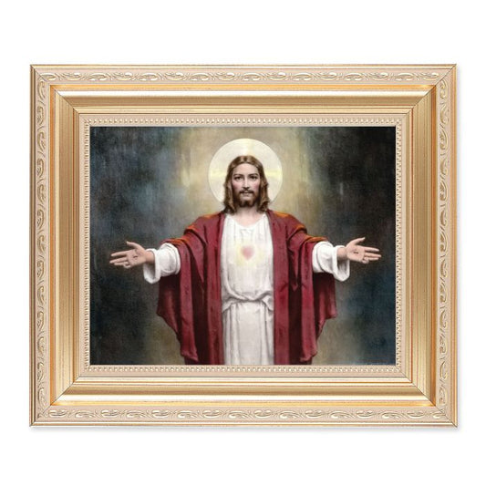 Welcoming Jesus Large Gold Frame