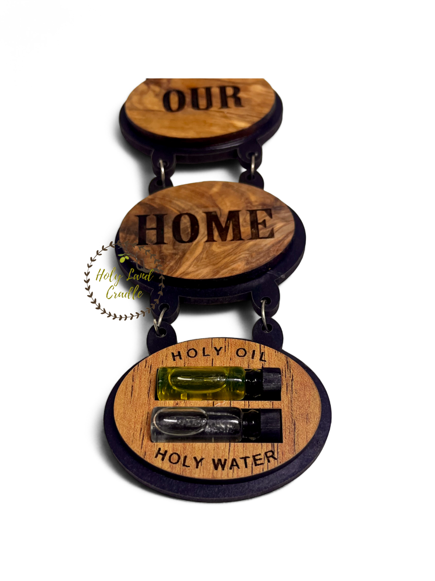Olive Wood "God Bless Our Home"