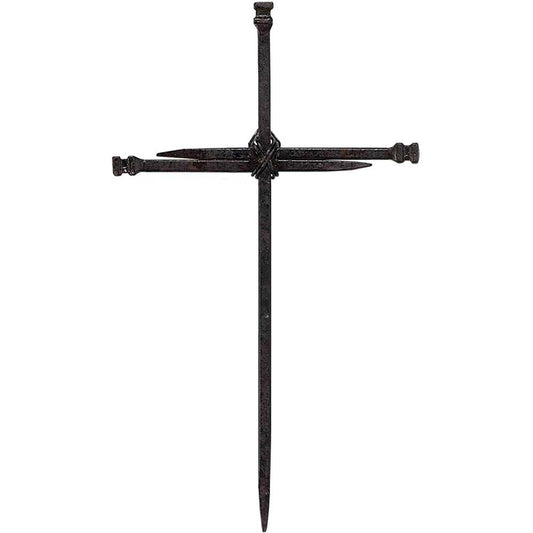 Tall Metal Nails Wall Cross