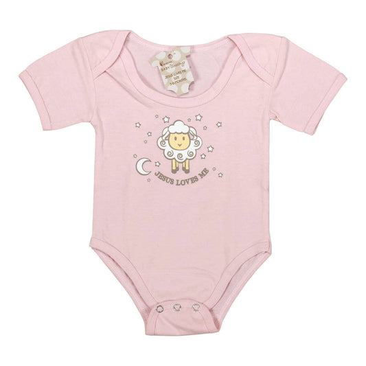 Baby Shirt 3-6Mo Pnk Jesus Love Me Cotn