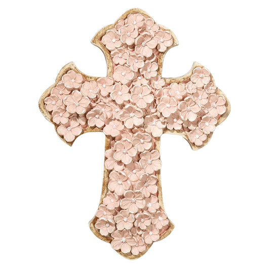 12" Crs Wall Pink Floral Rsn