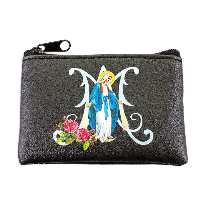 Our Lady of Grace Leatherette Rosary Pouch