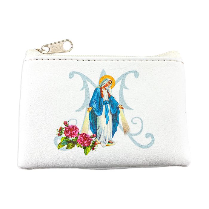 Our Lady of Grace Leatherette Rosary Pouch