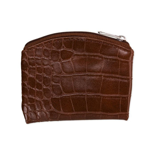 Brown Crocodile Rosary Pouch