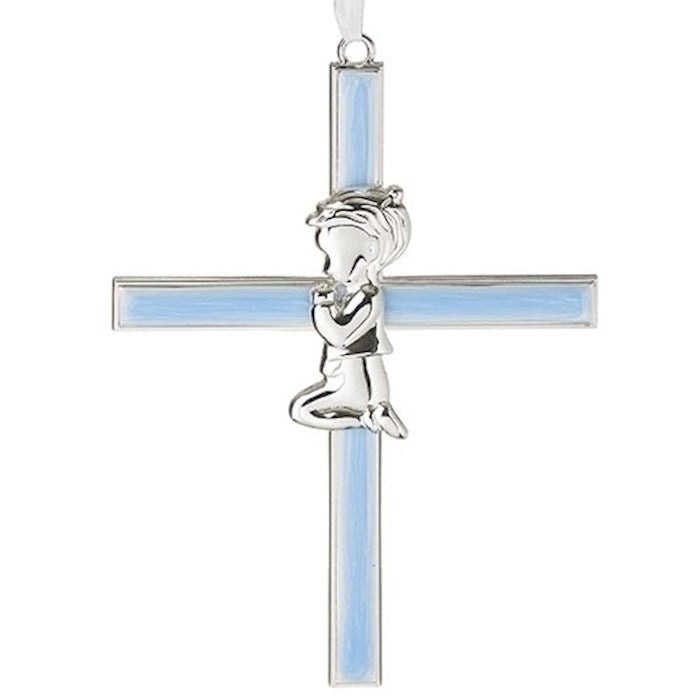 Hanging Cross with praying child