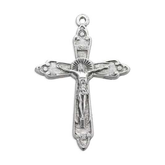 2" Antiqued Silver Oxidized Crucifix