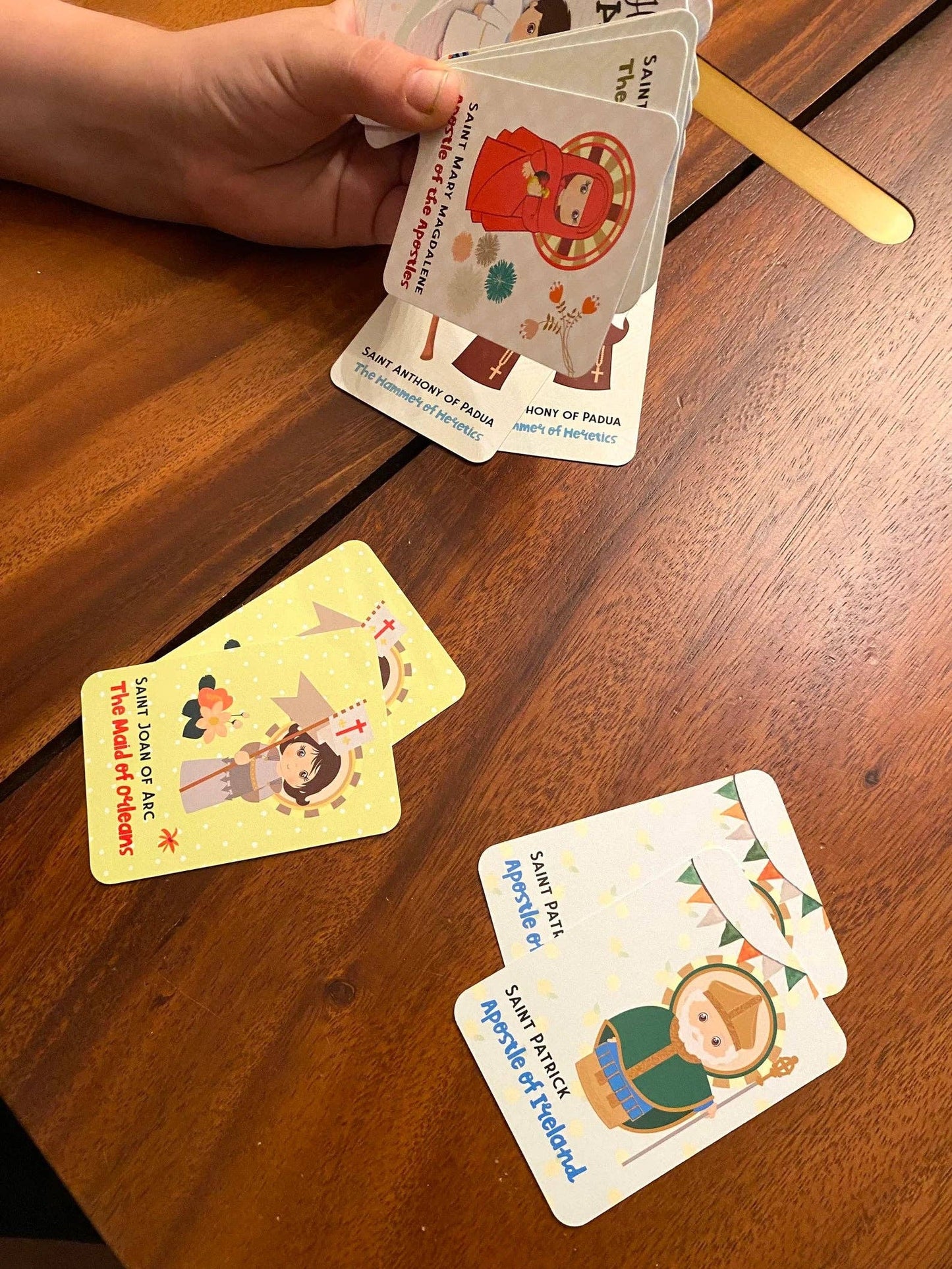 Holy Handmaid Mary Card Game Set. Set of 21 Saint Cards for Matching Game. First Communion Gift. Catholic Gift. Saint card matching game