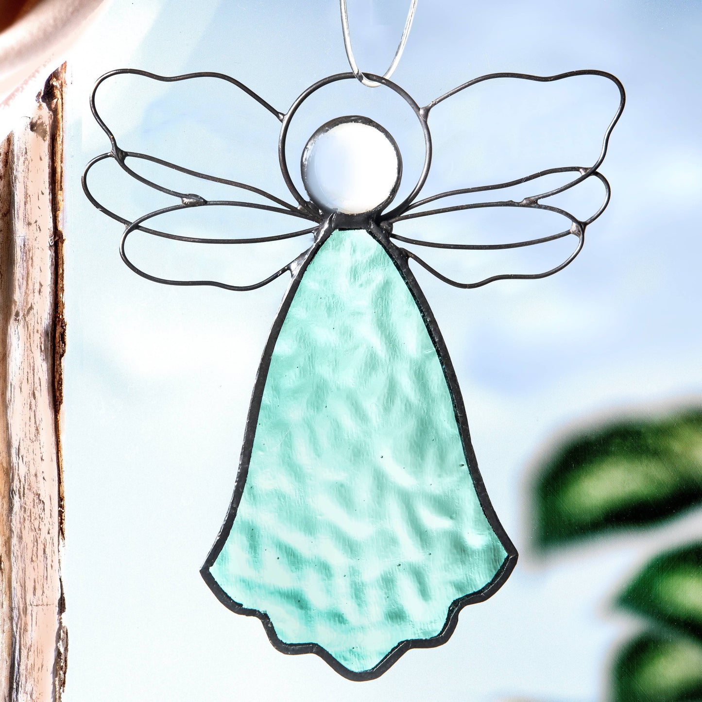 Angel Ornament Sun Catcher Stained Glass Christmas Orn 303