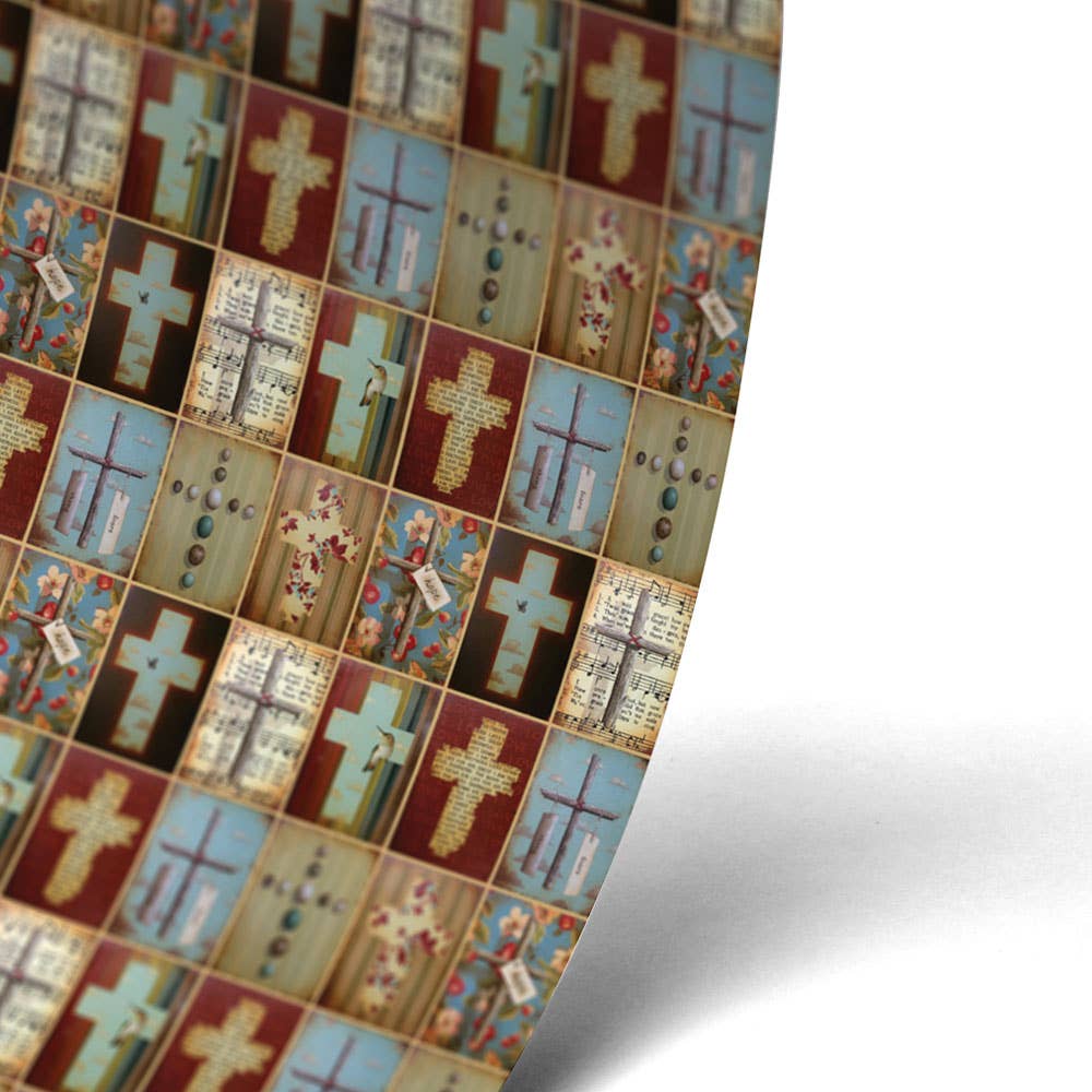 “Crosses” Wrapping Paper Sheet