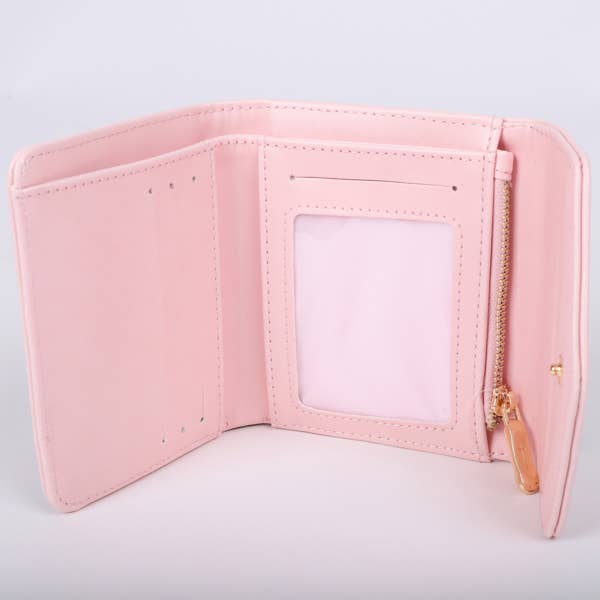 Wallet Pu Women's Pray Wait Trust Pink