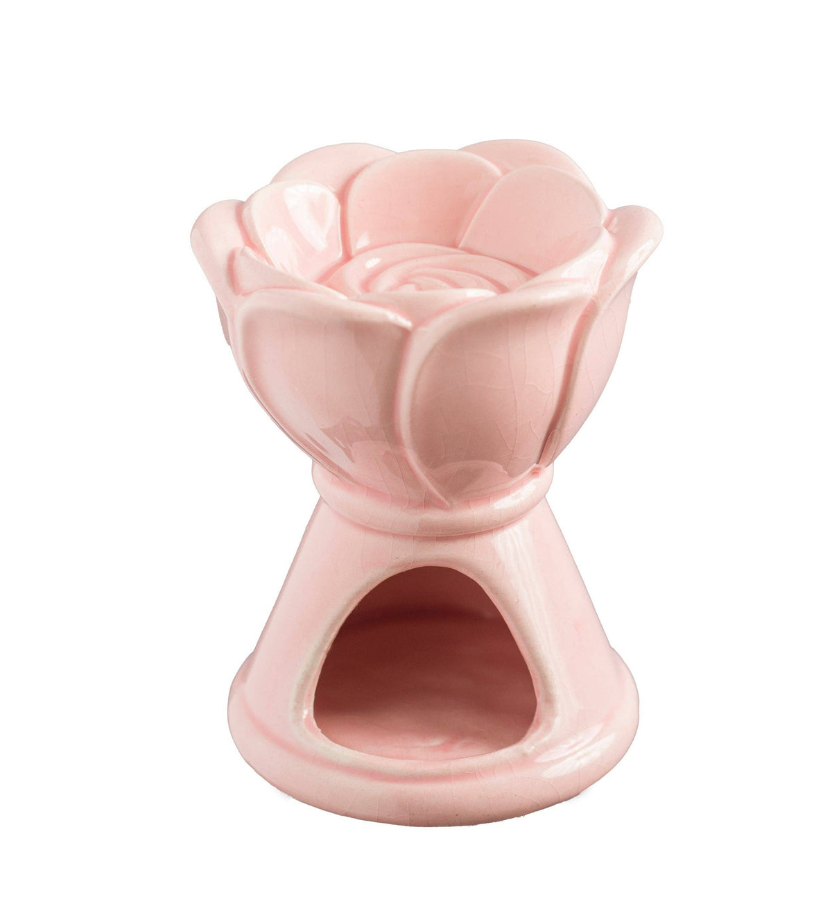 Pink Rose Ceramic Resin Incense Burner — 3 in