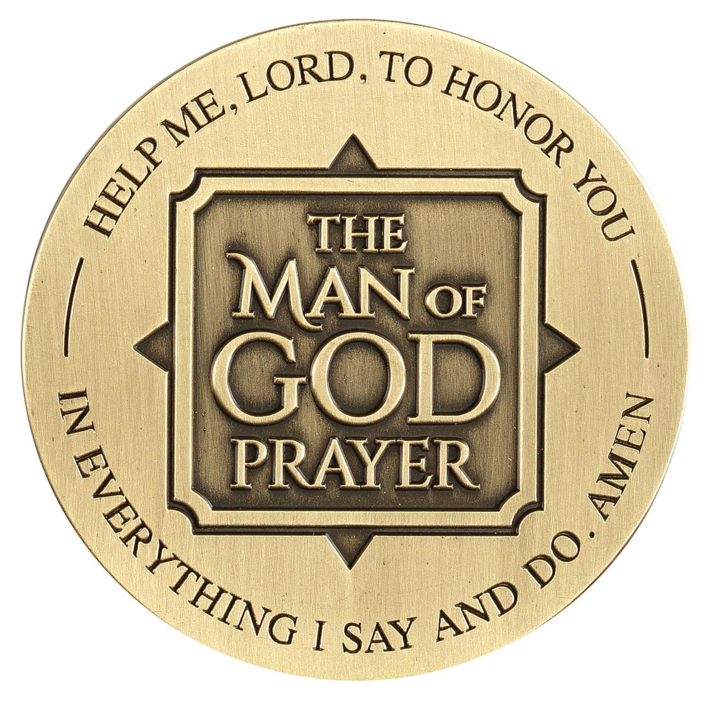 Visor Clip Man Of God Prayer Metal 2"