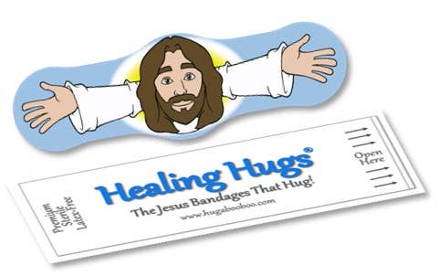 Hug-a-BooBoo "Healing Hugs" Jesus Bandages 24ct Box