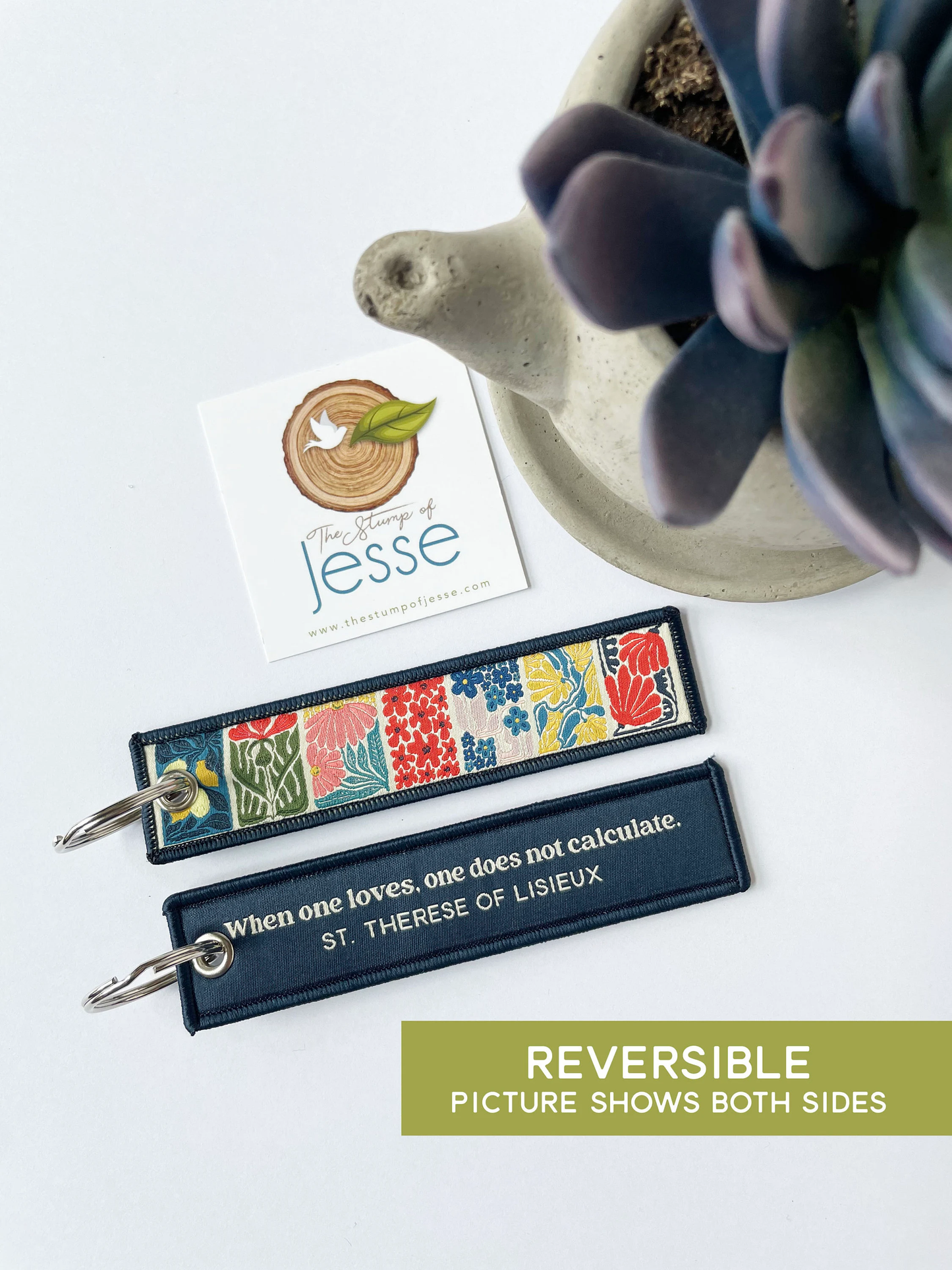 Catholic Woven Keychain & Bag Tag I Catholic Gift