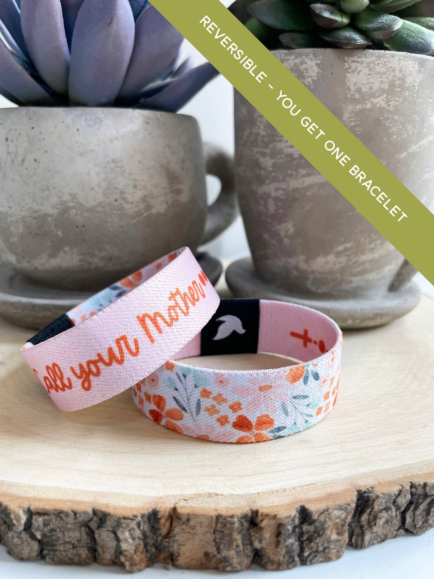 Call Your Mother | Reversible Elastic Bracelet I Catholic
