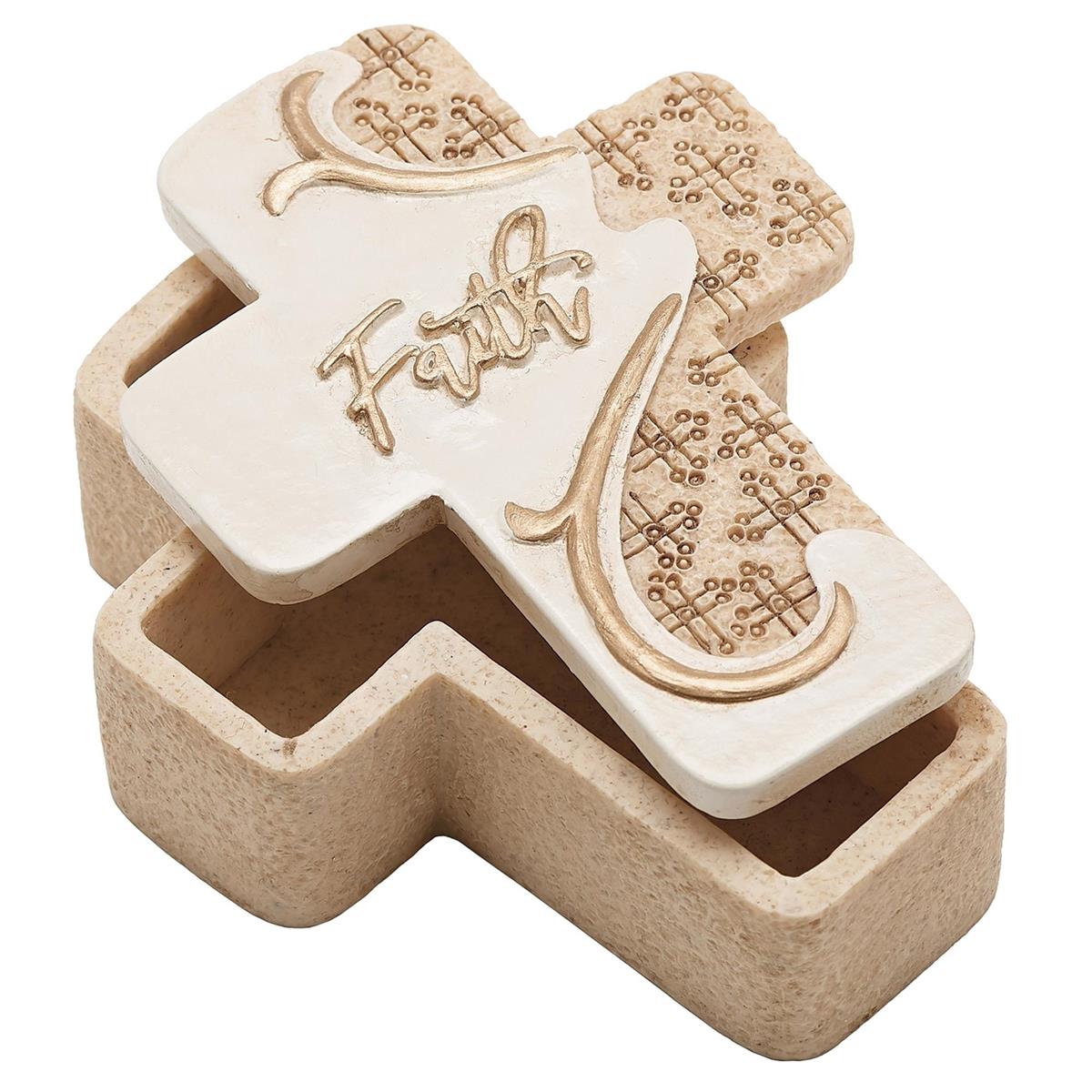 3.25"H FAITH KEEPSAKE BOX