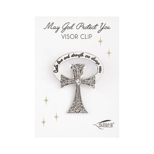 Visor Clip, Cross with jewel