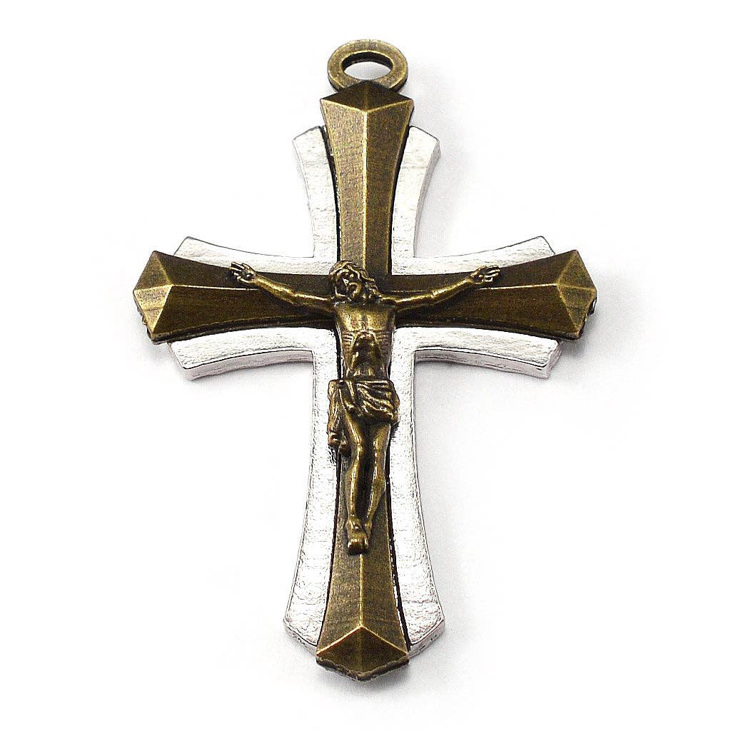 Saint Joseph Rosary in Bronze, Silver & Hematite