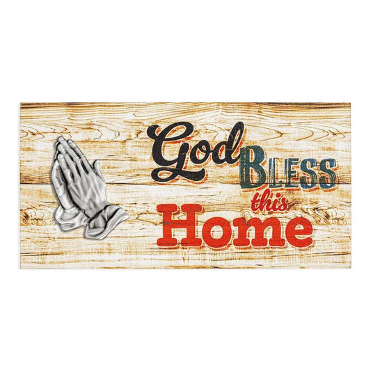 God Bless This Home Hands Plaque