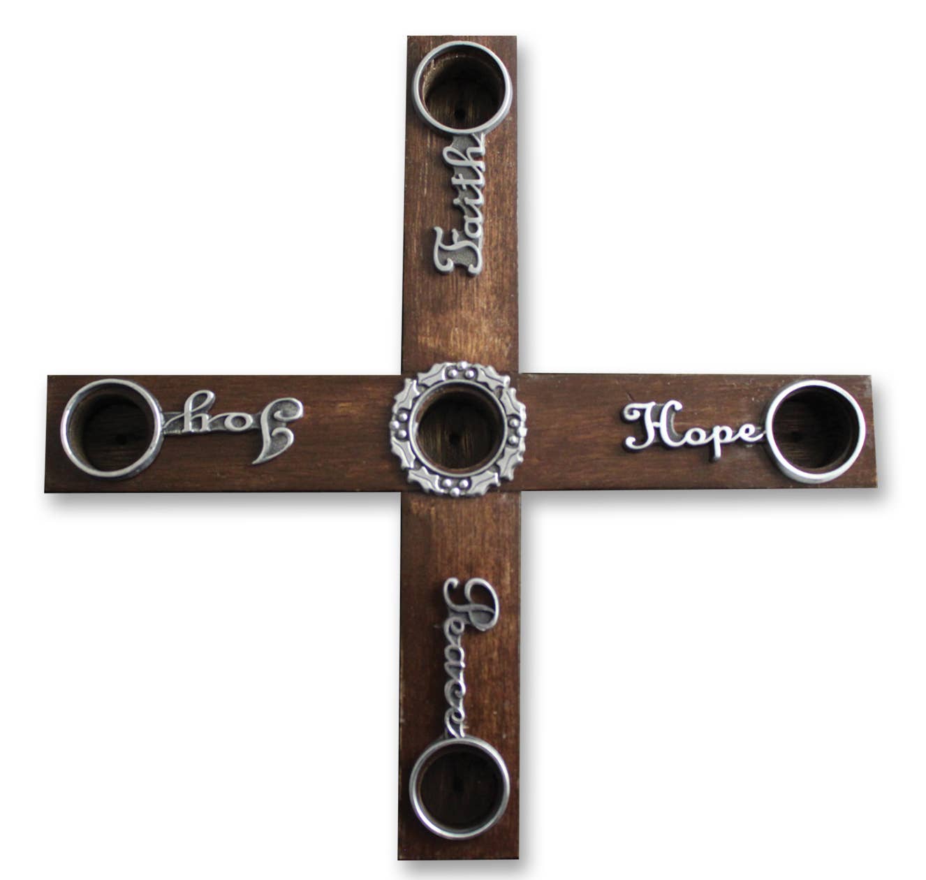Faith Hope Peace Joy Advent Candle Holder