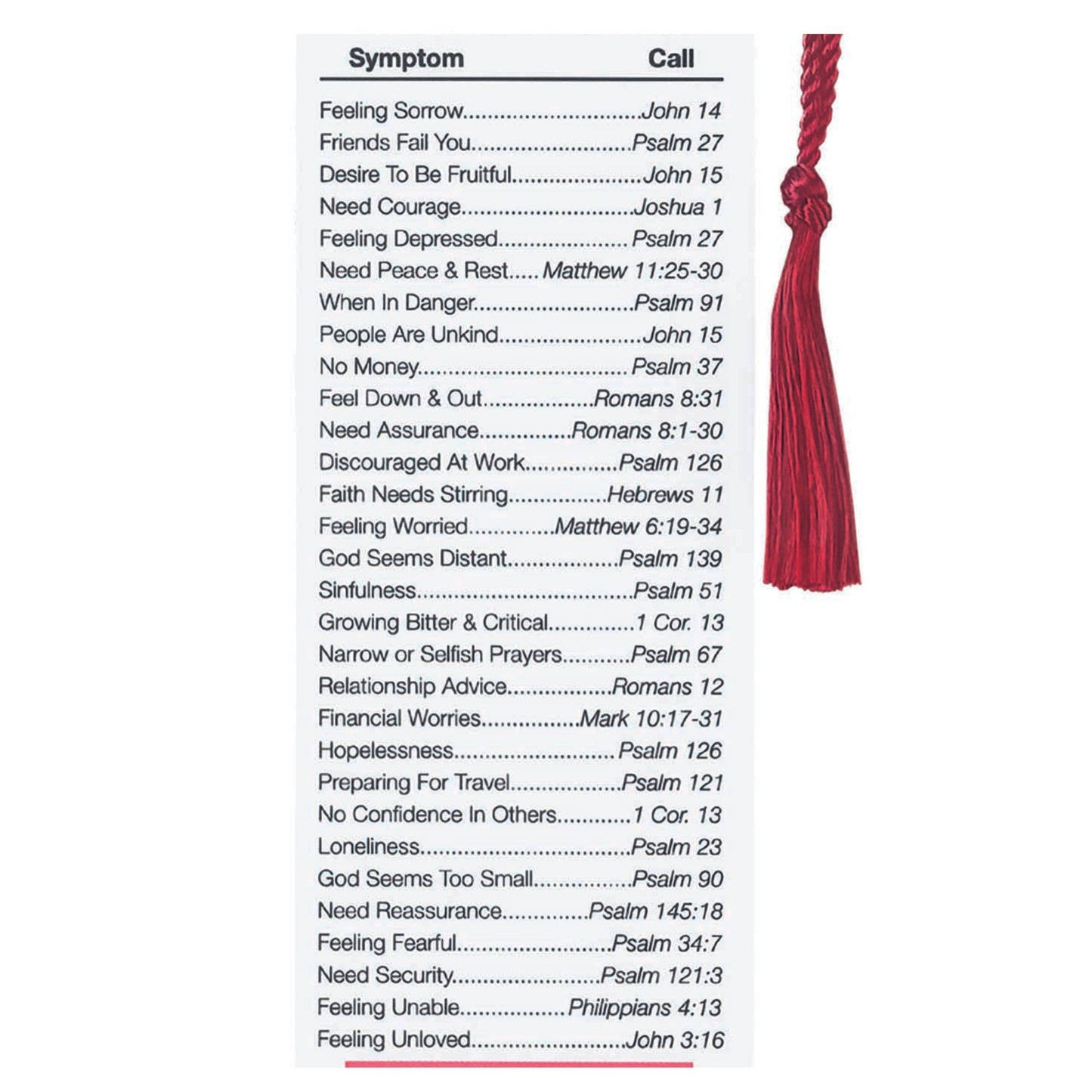 Tassel Bookmark - In Case Of Emergency
