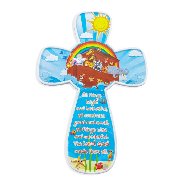 6" Child Noah's Ark Resin Cross