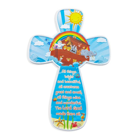 6" Child Noah's Ark Resin Cross