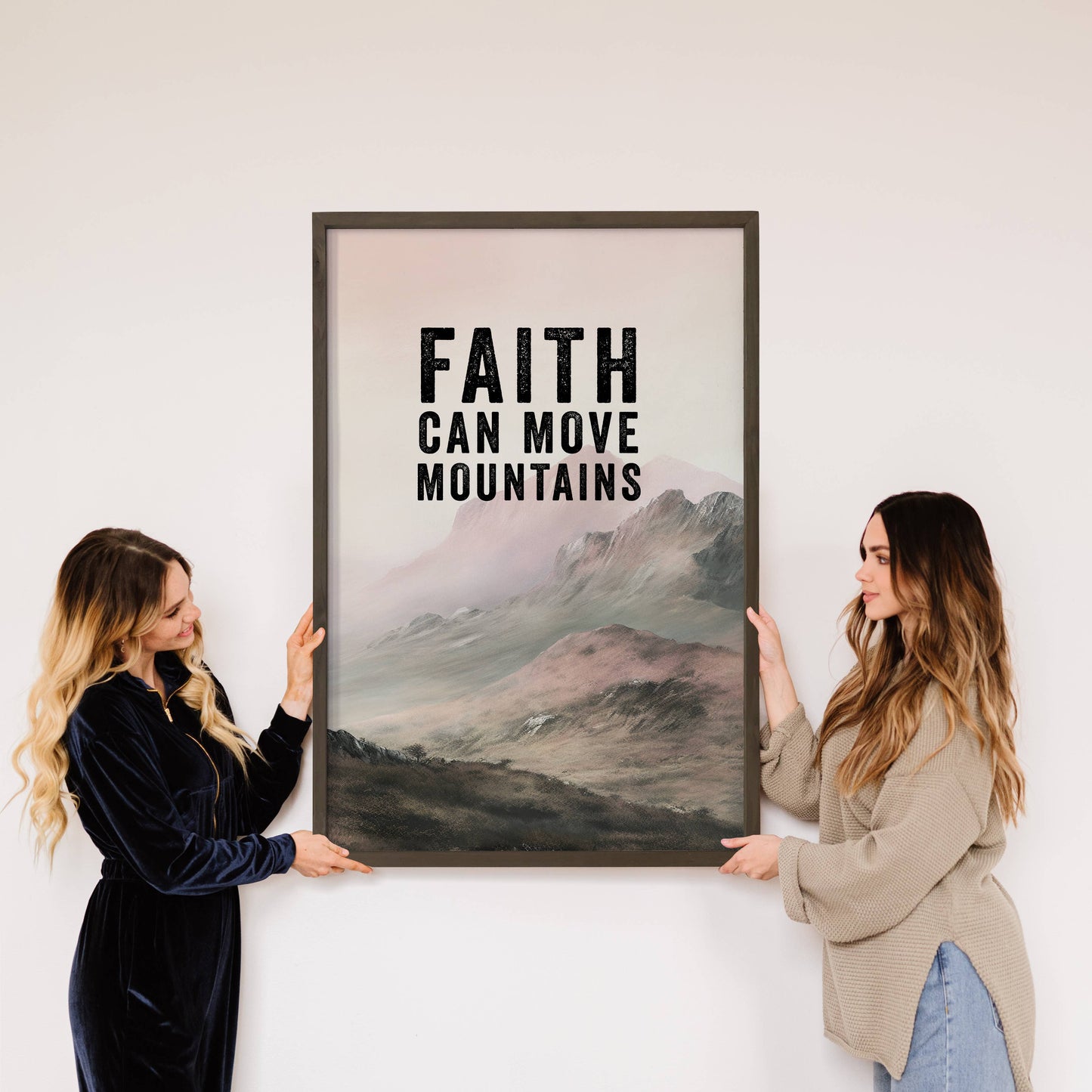 Faith Can Move Mountains - Inspiring Words Canvas Art